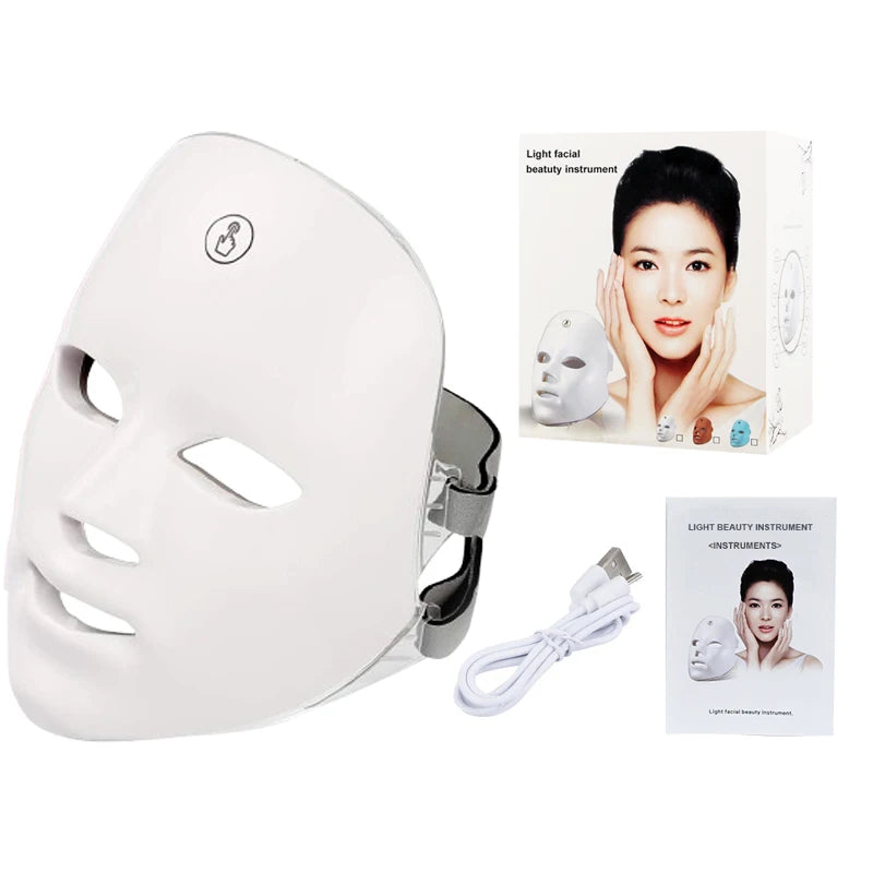 SoulGlow 7-Color LED Light Therapy Mask – Wireless Skin Rejuvenation Device